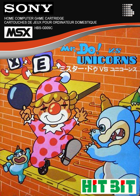 Mr. Do Vs Unicorns box art for MSX